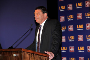 Ed Orgeron, defensive line coordinator for LSU football