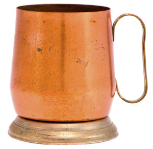 isolated copper mug souvenir