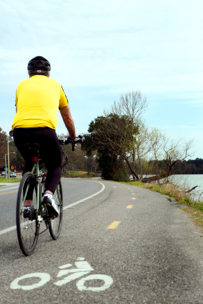 Bike and walking paths around the Baton Rouge lakes.