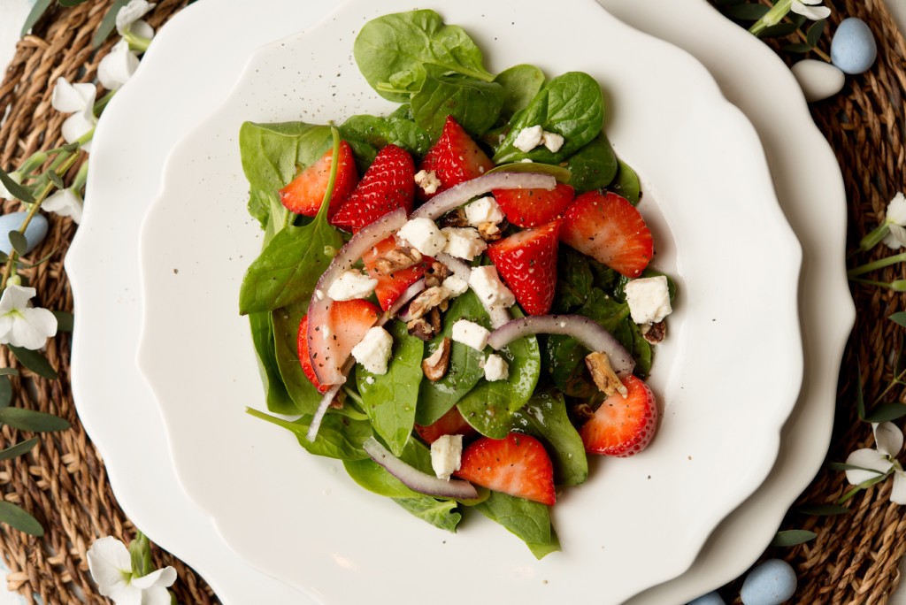 Spinach and stawberry salad.