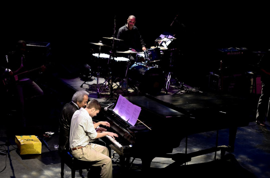 Michael McDowell plays along jazz artist Allen Toussaint at at Manship Theatre.