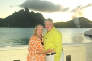 Richard & Edie, St Regis Dock, Bora Bora
