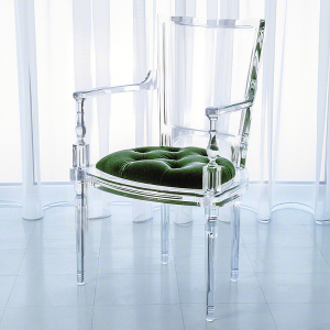 Global Views "Marilyn" acrylic arm chair
