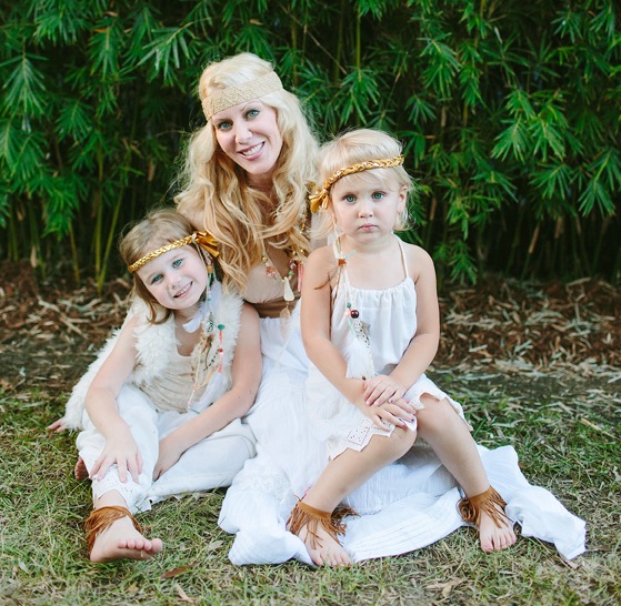 Kelly Kriger with daughters Ella and Addy