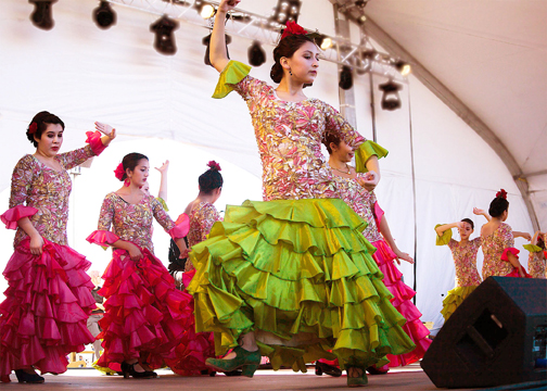 Flamenco dancers at the Albuquerque International Balloon Fiesta. Photo by Theresa Mullins Low.