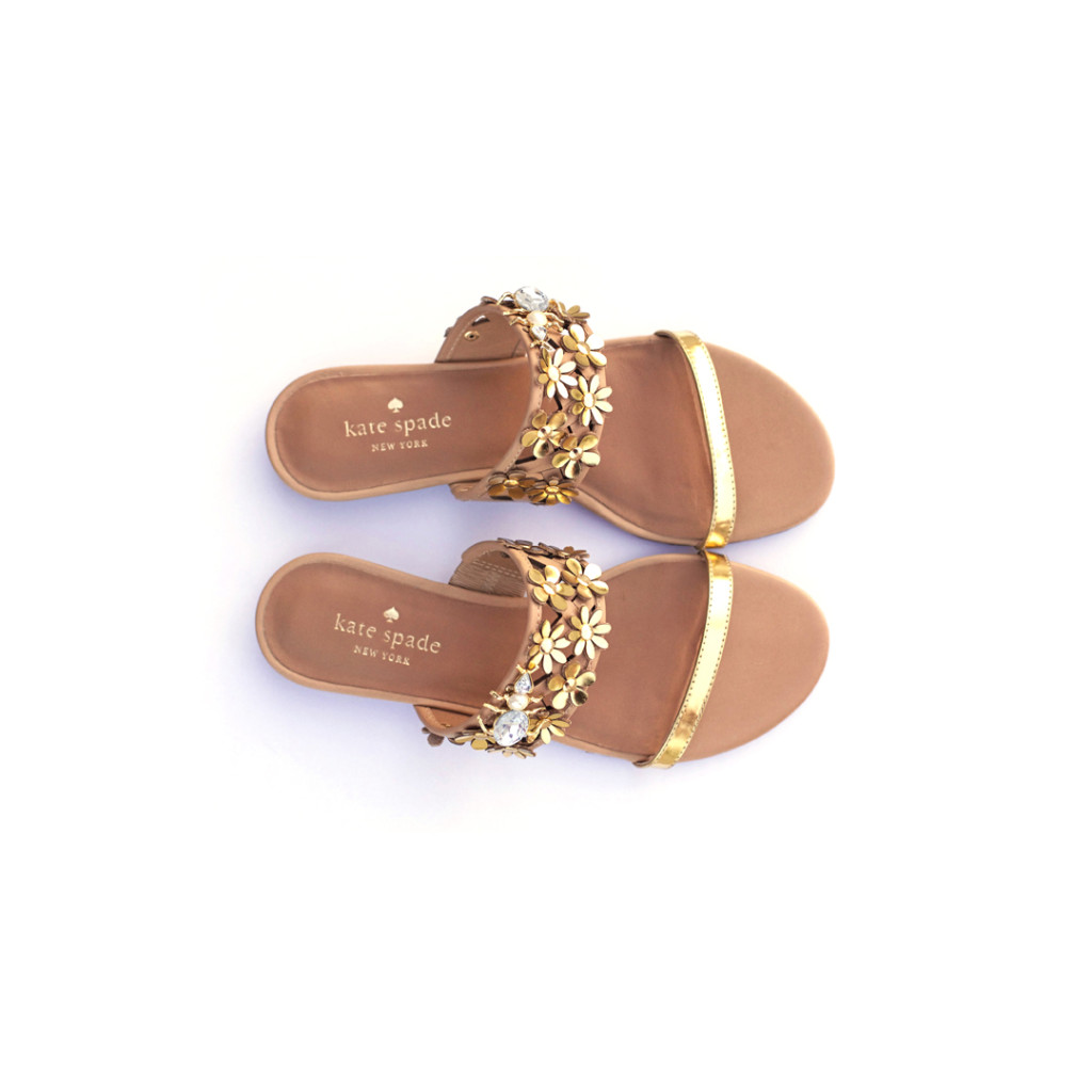 Kate Spade “Bloom” sandal, $258, available at nk boutique, nkboutique.com