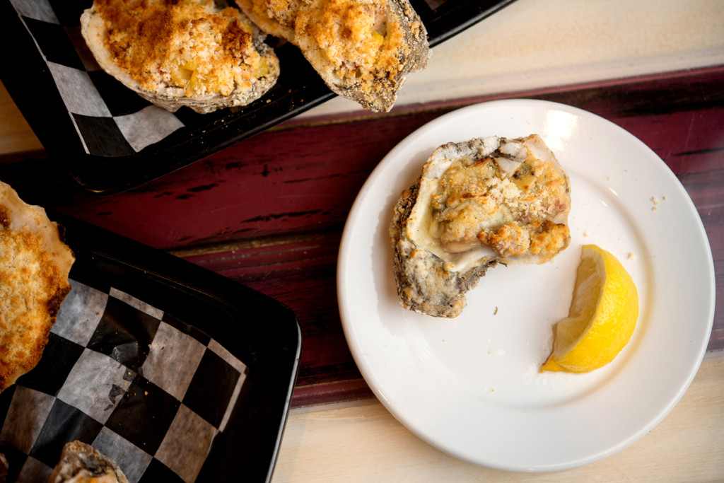 The classic Oysters Bienville features mushrooms, white wine, crisp breadcrumbs and nutty Parmesan.