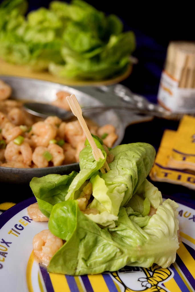 Dining In August 2015 Issue 225 Magazine - Spicy shrimp lettuce wraps