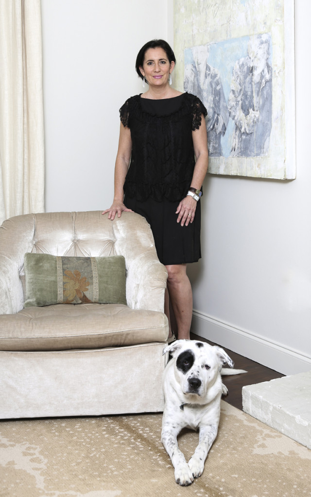 Ann Connelly and her foster dog, Buster
