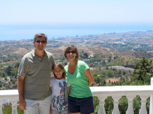 Brad, Kathryn and Ashley Casey in Mijas