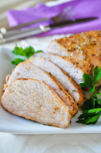 Holly-glazed pork